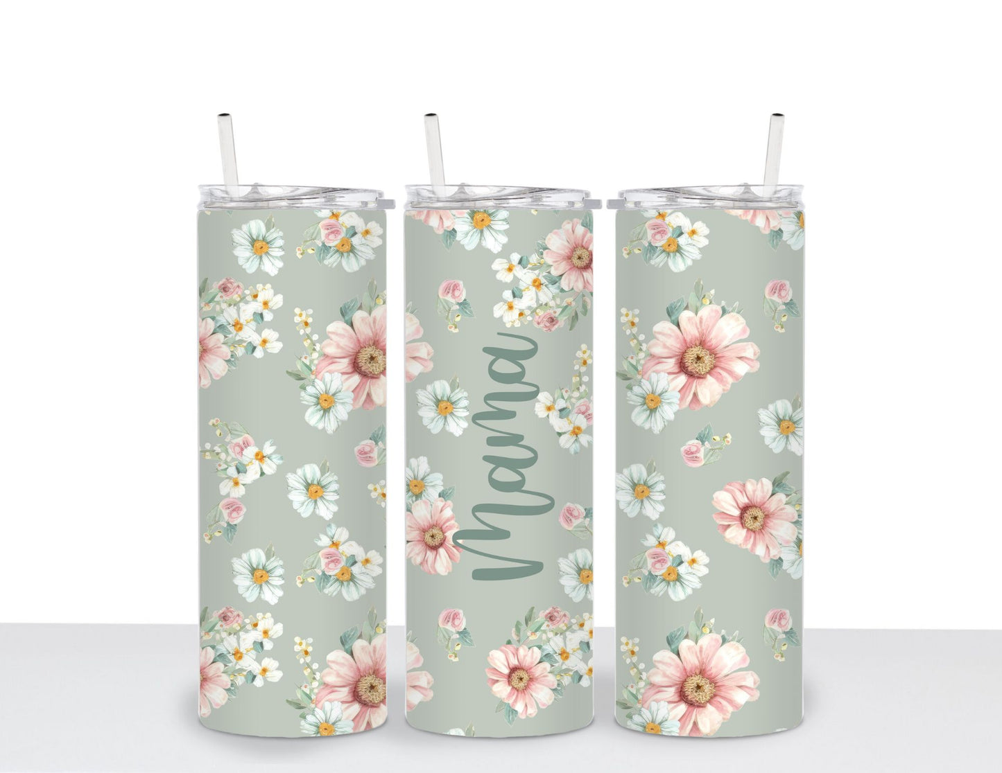 Mama and Mini Tumbler set - Green Floral